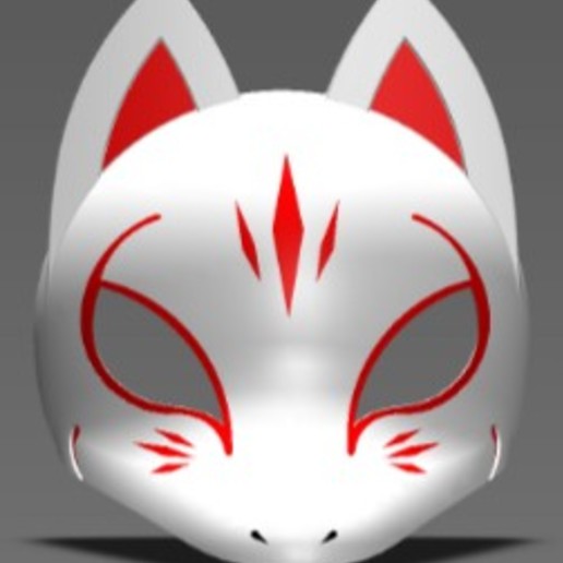 Download STL file Kitsune Mask • 3D printing design ・ Cults